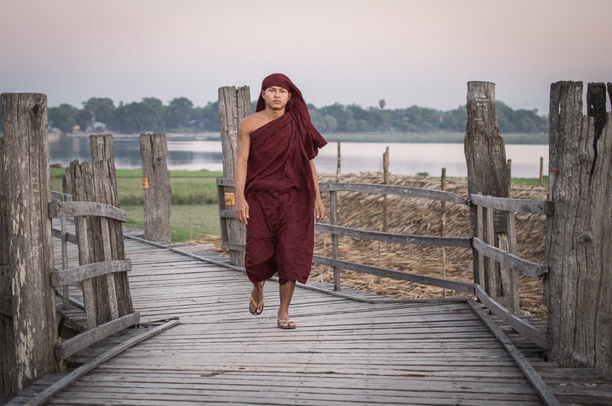 Myanmar warrior monk